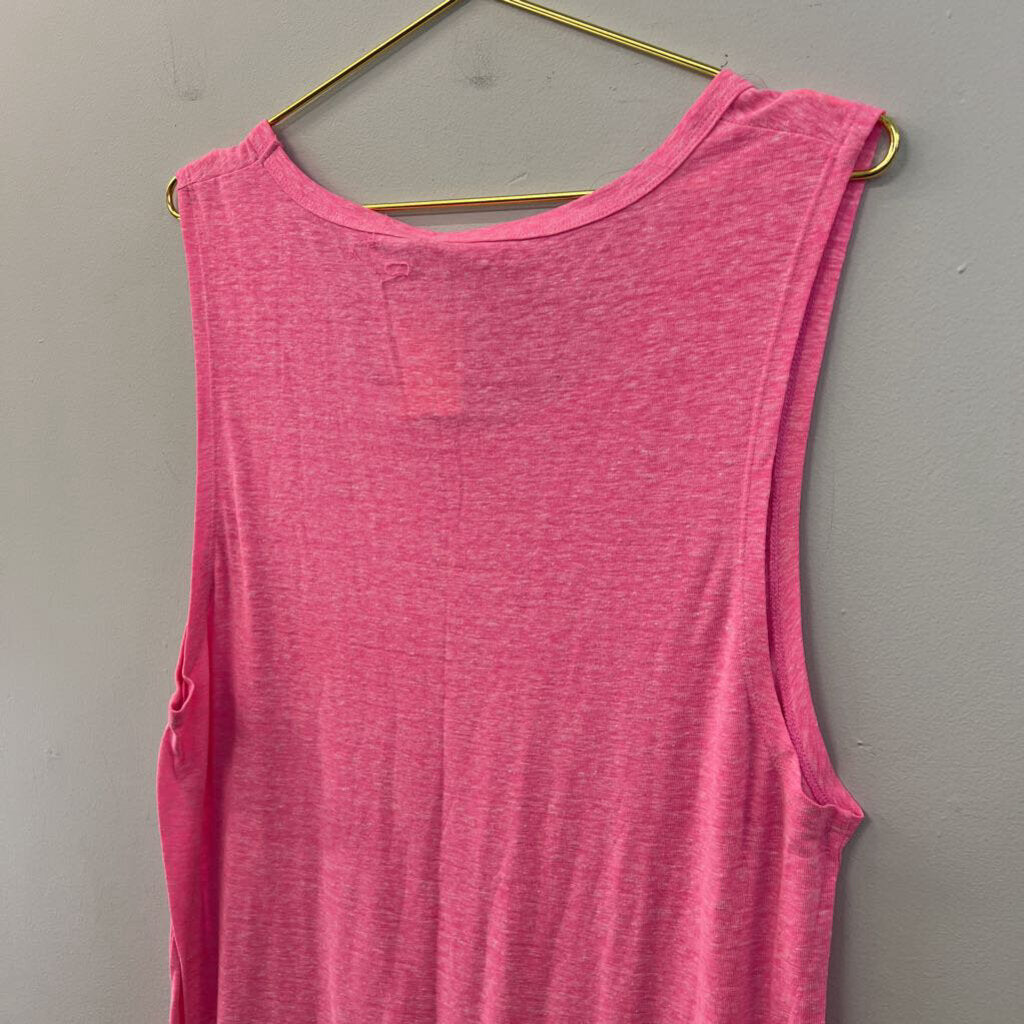 Aerie Pink Cotton Midi Tank Dress Large