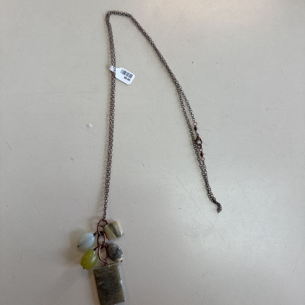 Multiple Stone Pendant Necklace