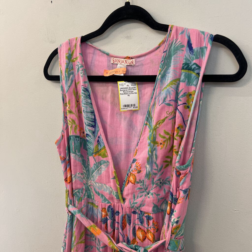 Banjanan Pink Maxi Floral Dress