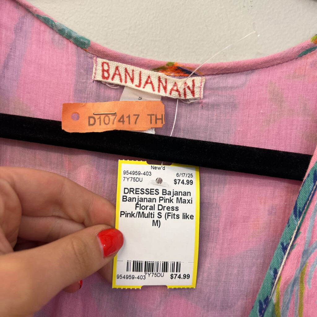 Banjanan Pink Maxi Floral Dress