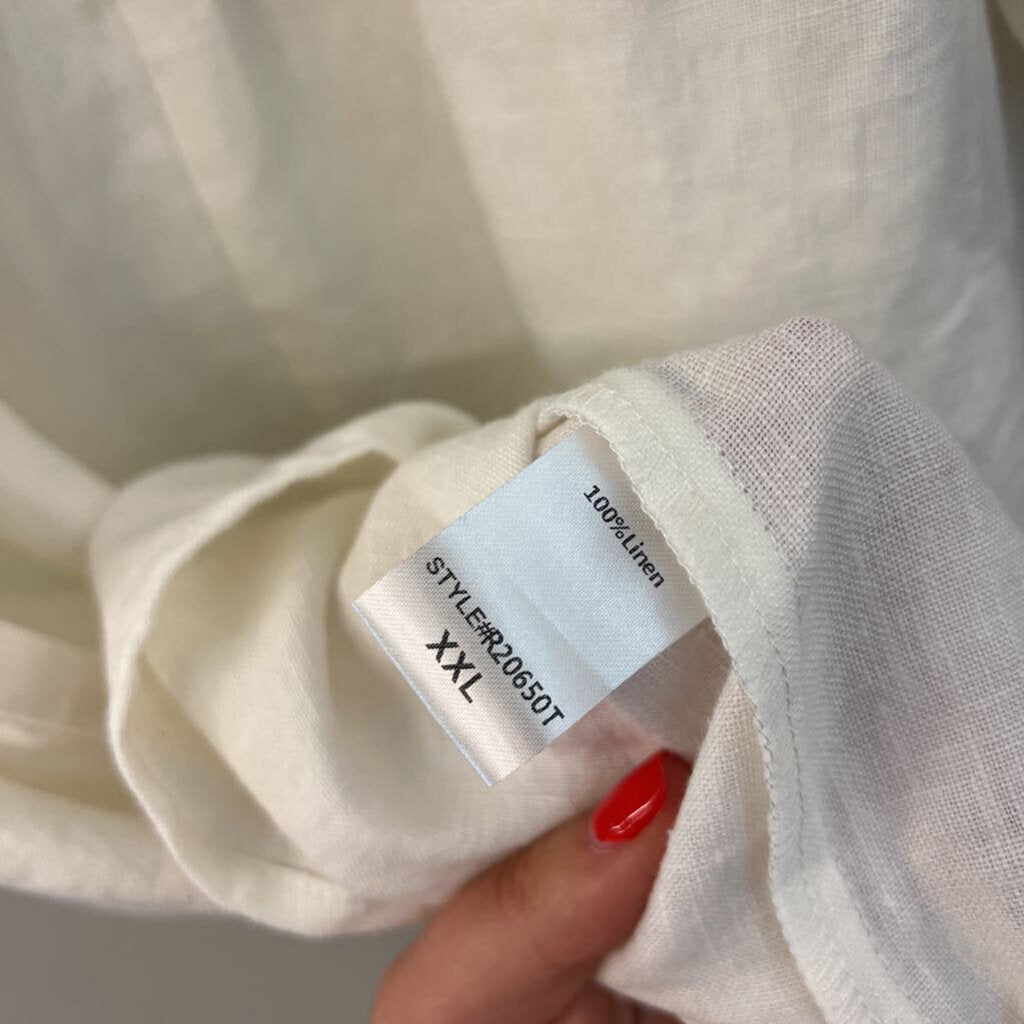 Tuckernuck White Puff Sleeve Smocked Top Dress XXL
