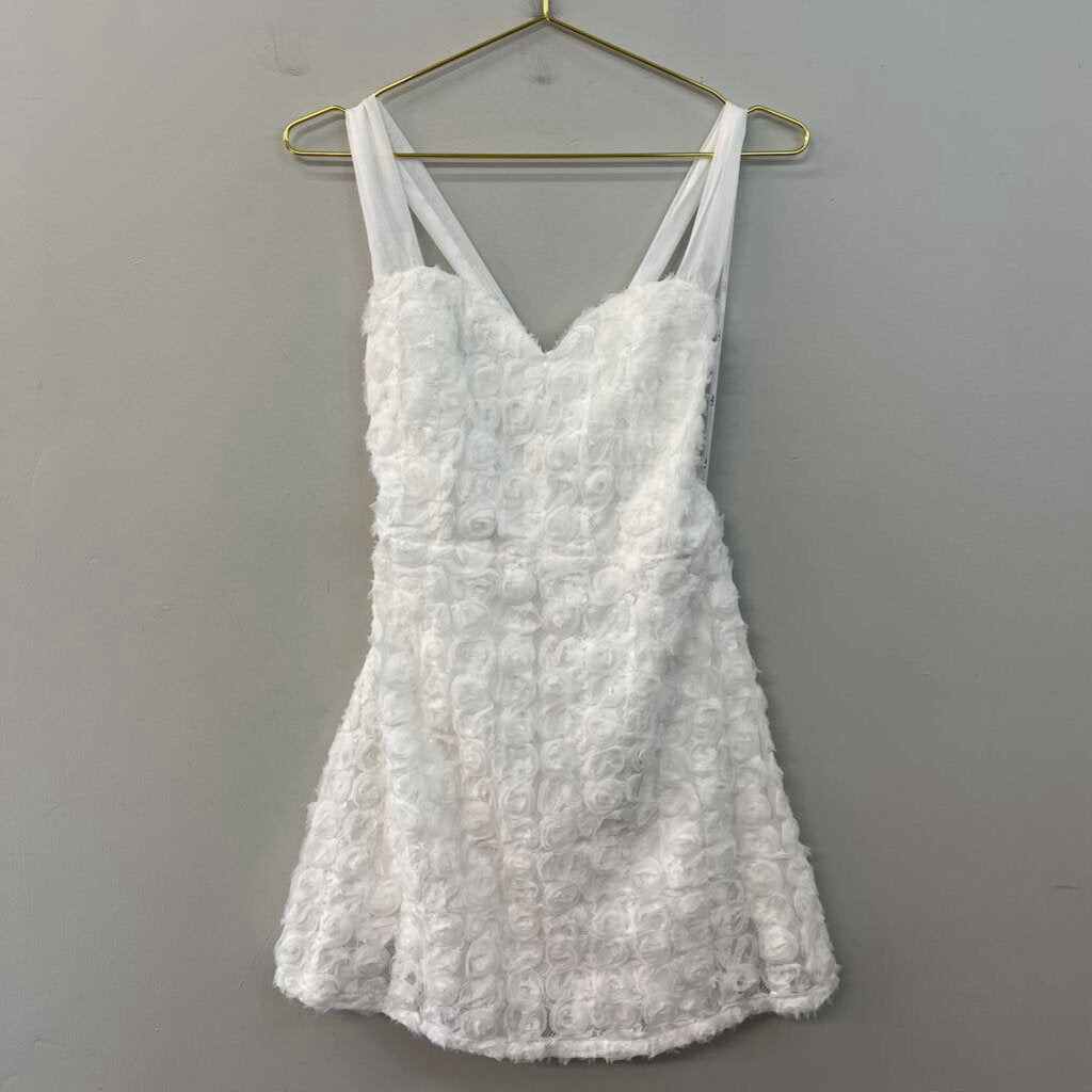 Lulus White Rosette Dress Large