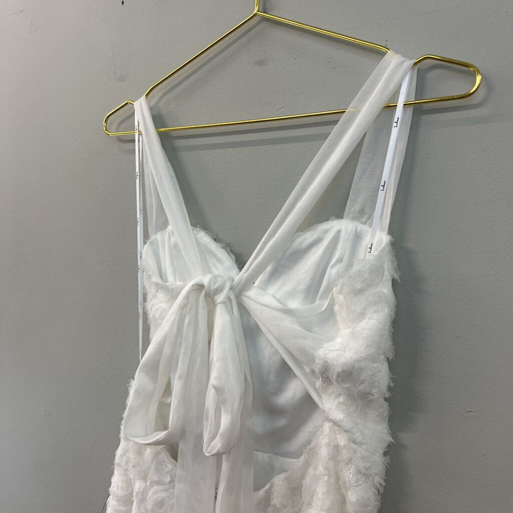 Lulus White Rosette Dress Large