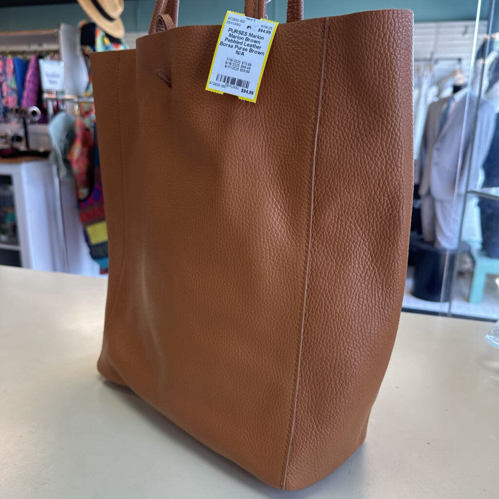 Marlon Brown Pebbled Leather Borsa Purse