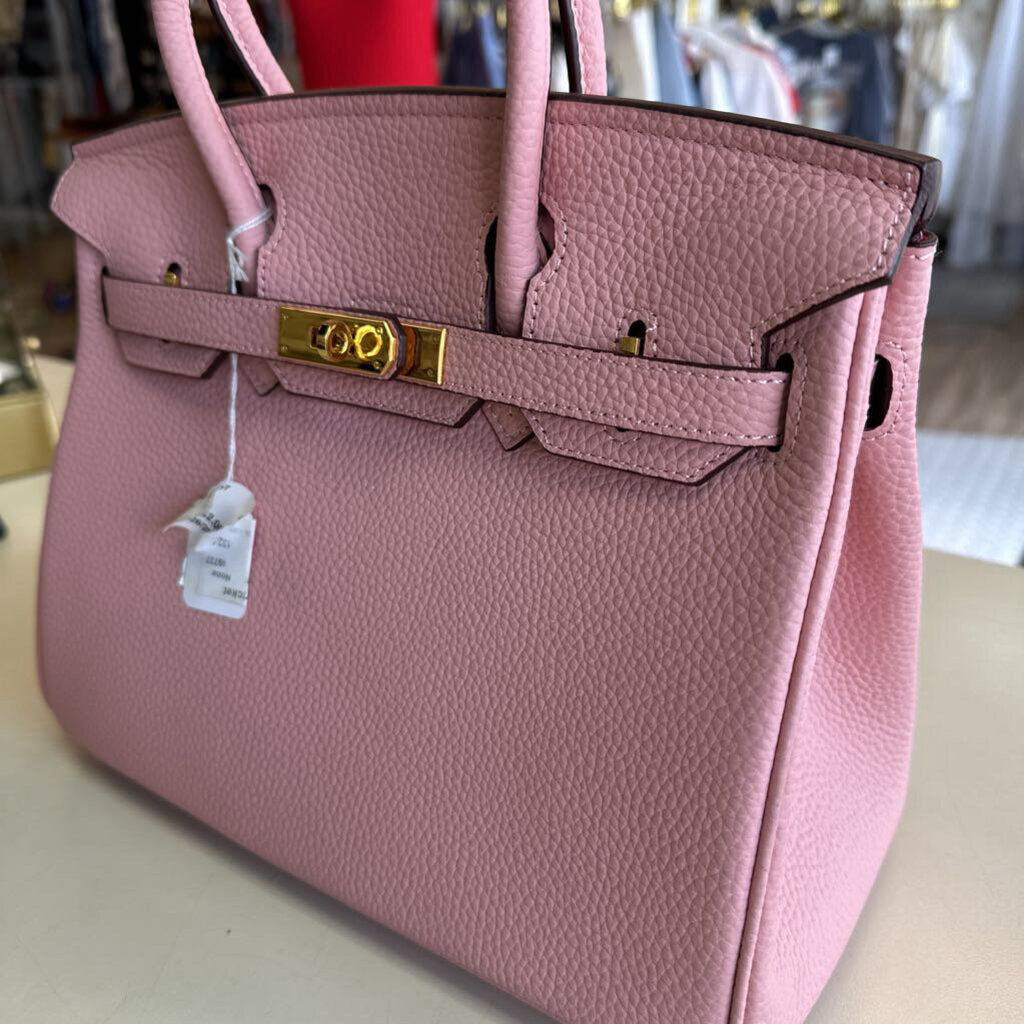 Pink Pebbled Leather Purse