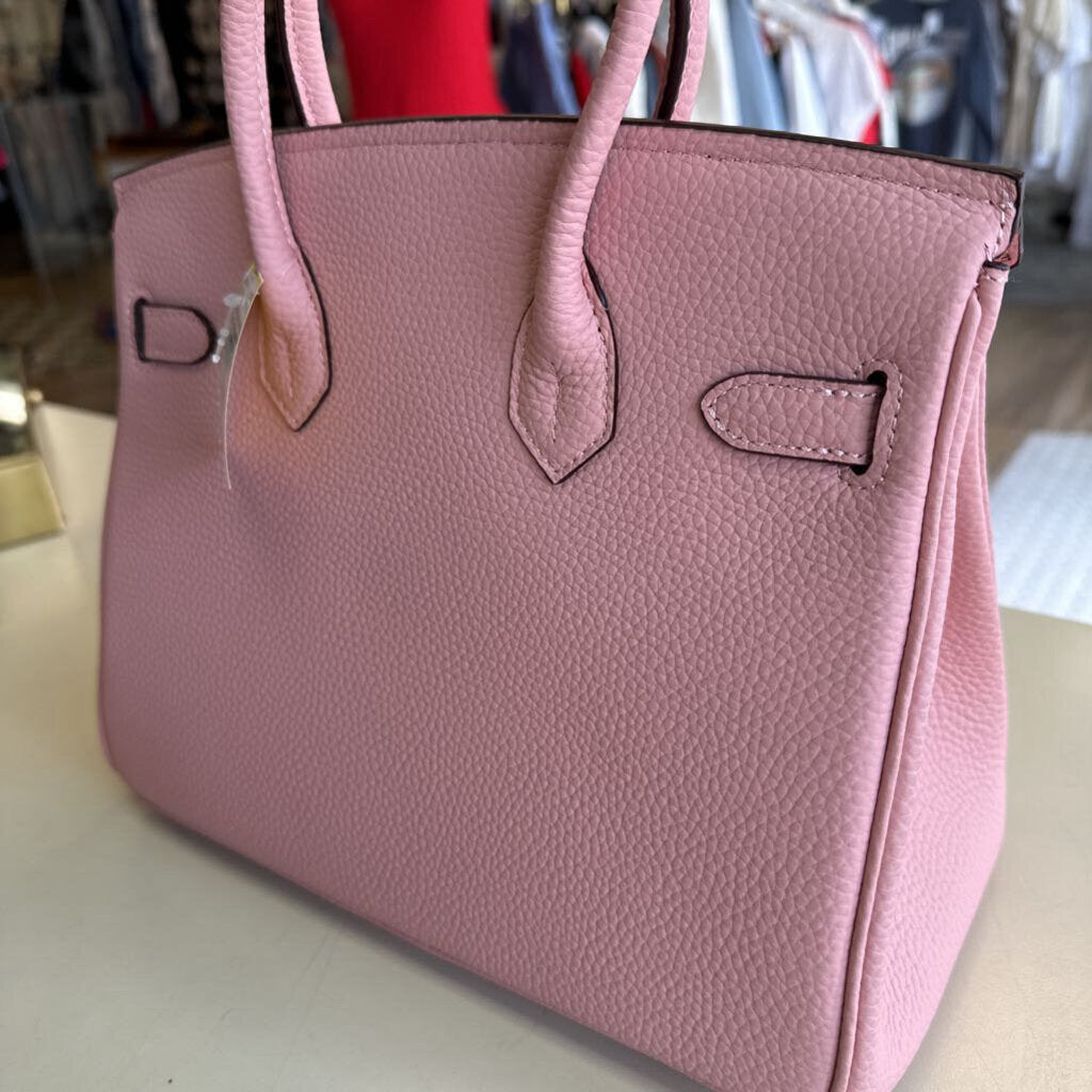 Pink Pebbled Leather Purse