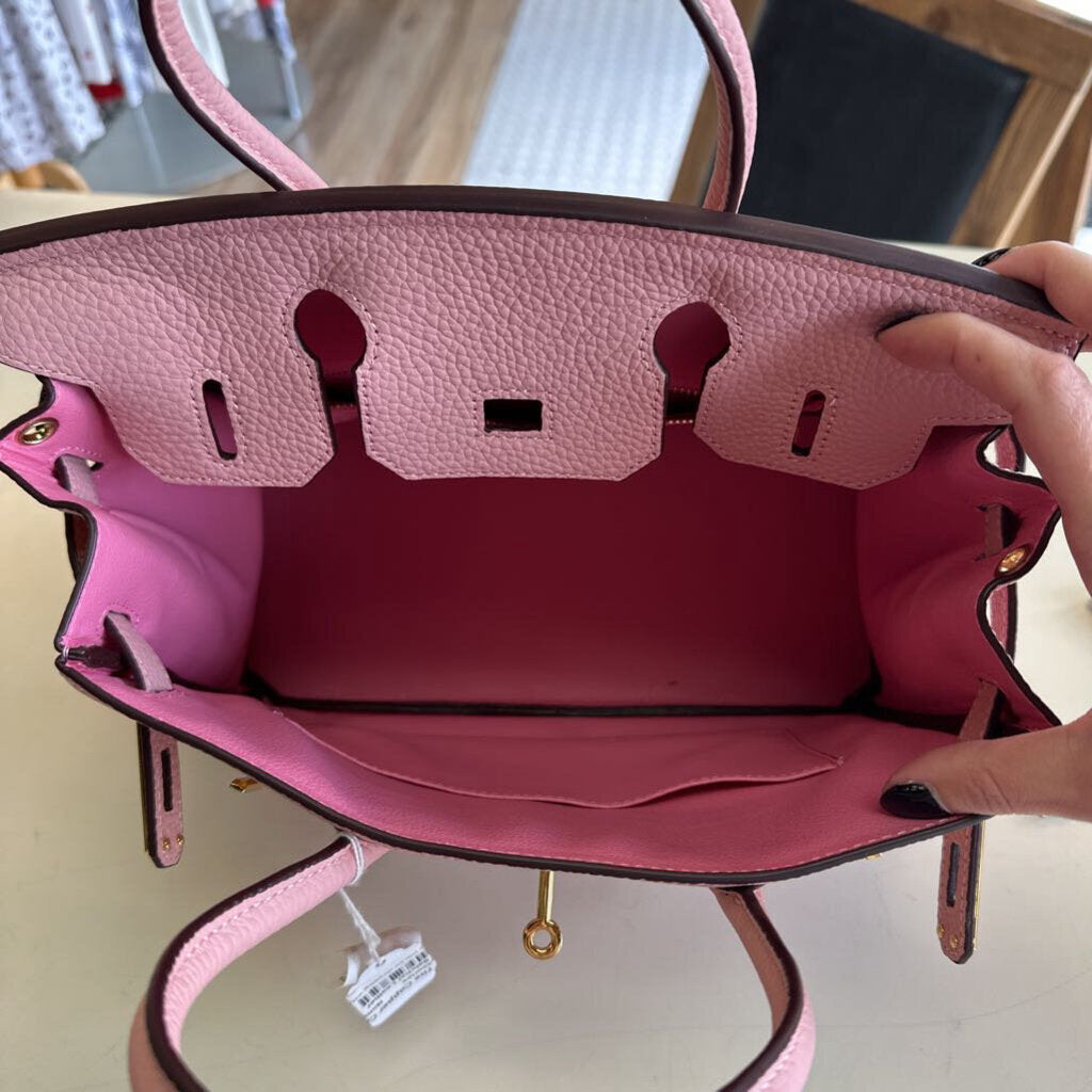Pink Pebbled Leather Purse