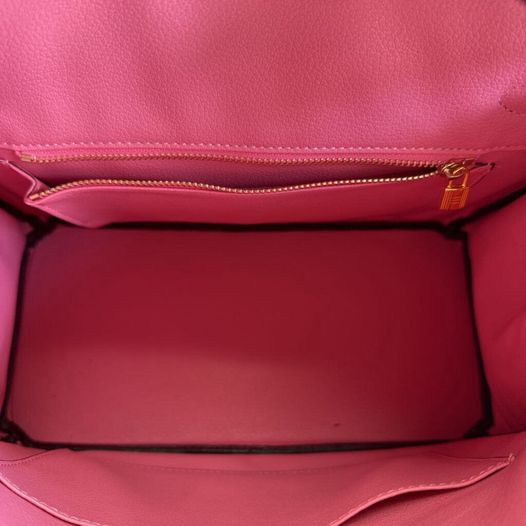Pink Pebbled Leather Purse