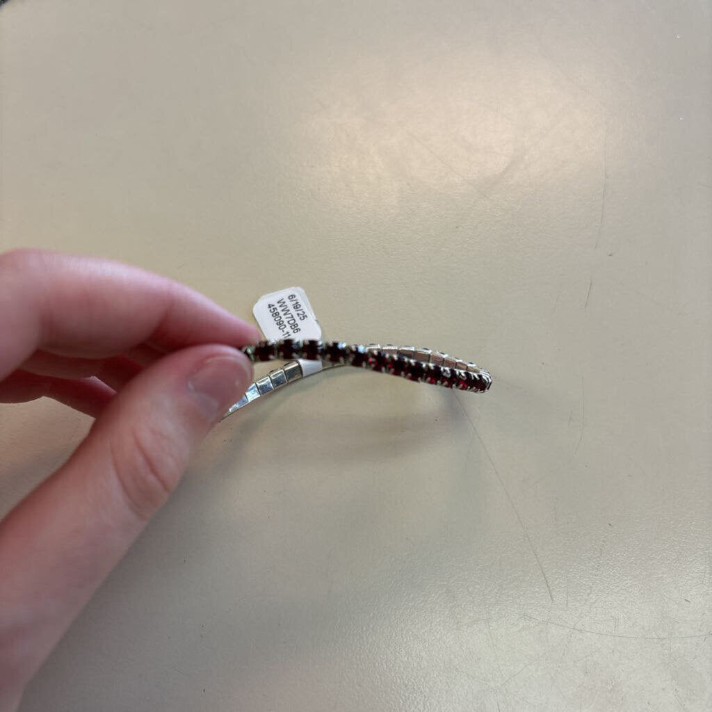 Red Stone Stretch Bracelet