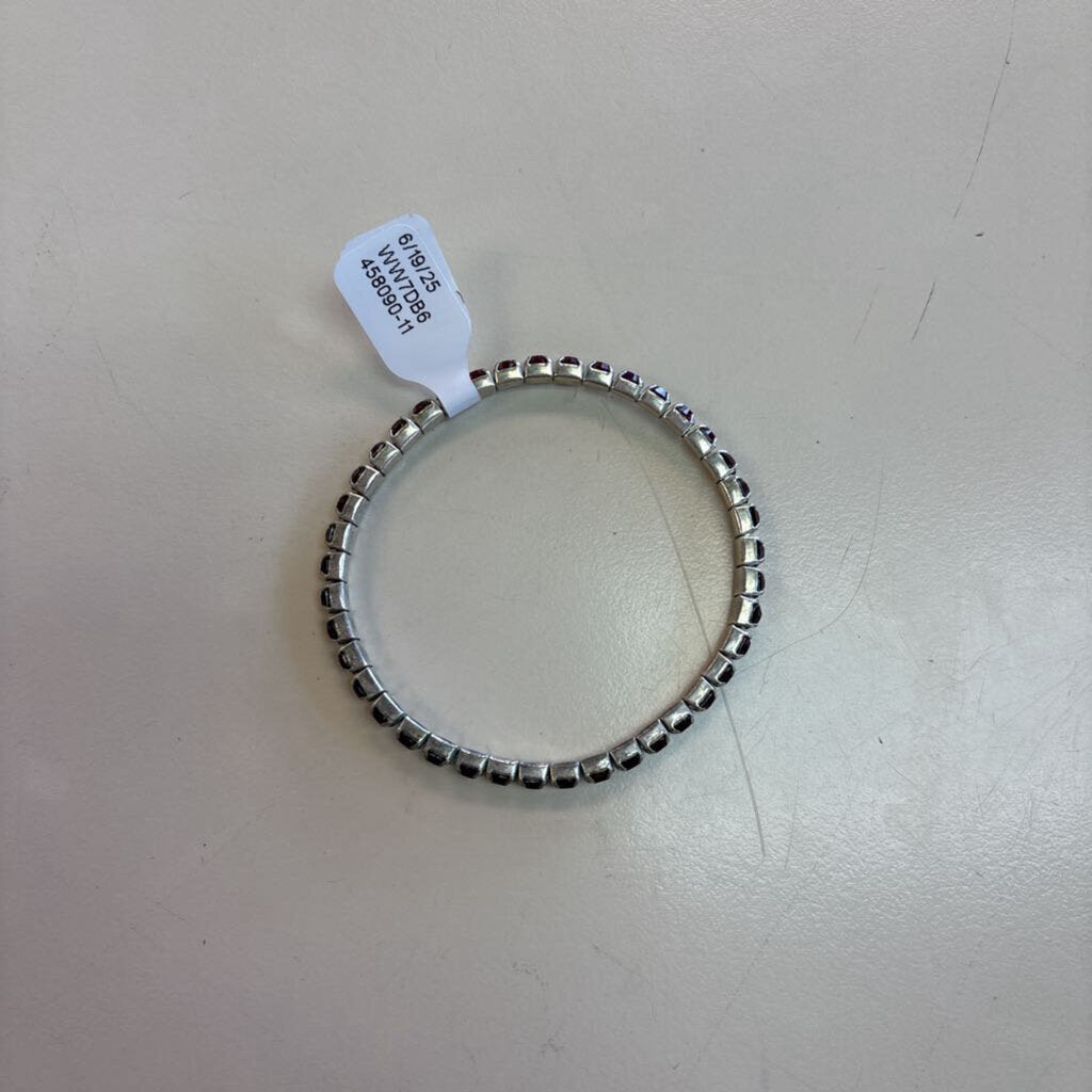 Red Stone Stretch Bracelet