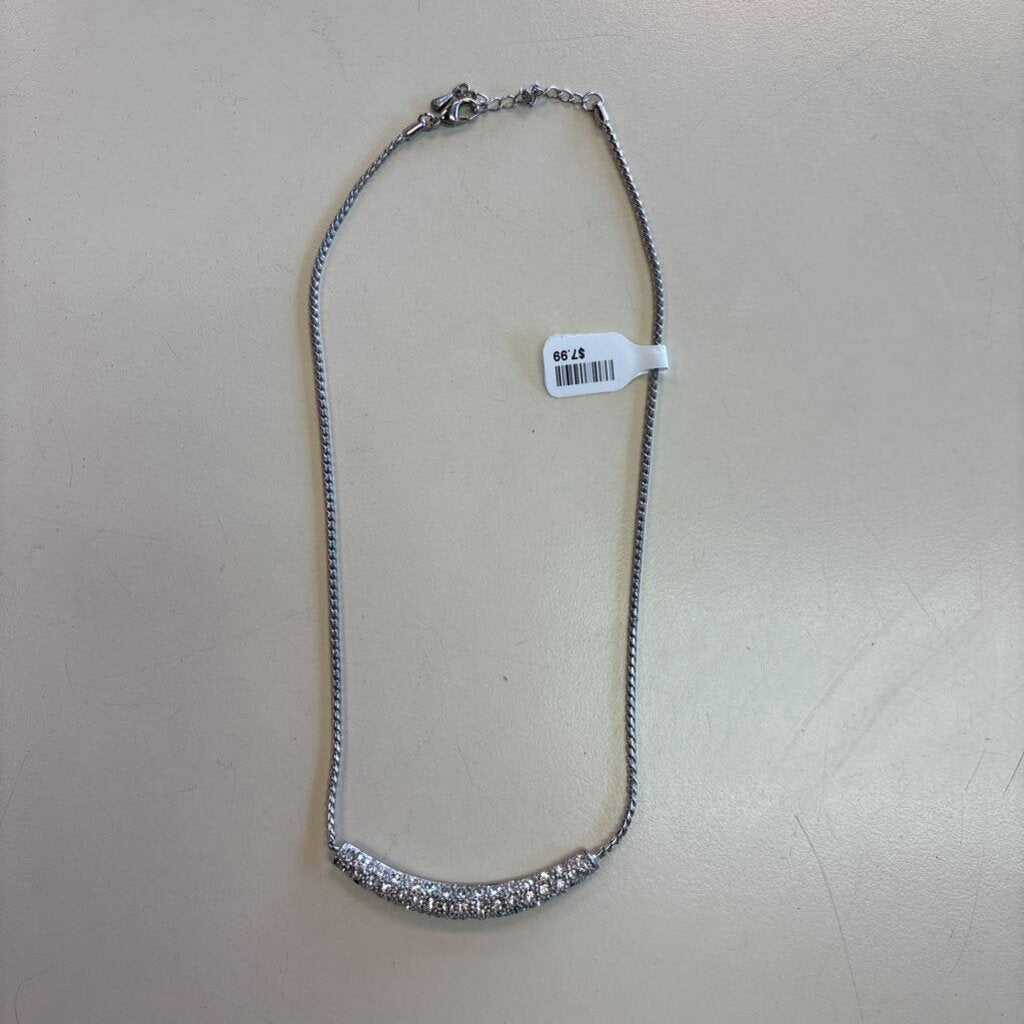 Rhinestone Bar Necklace