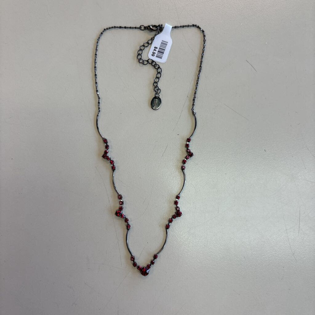 Red Stone Short Necklace