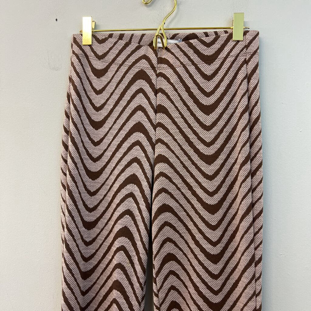 Urban Outfitters Brown Print Flare Pull On Pants Small