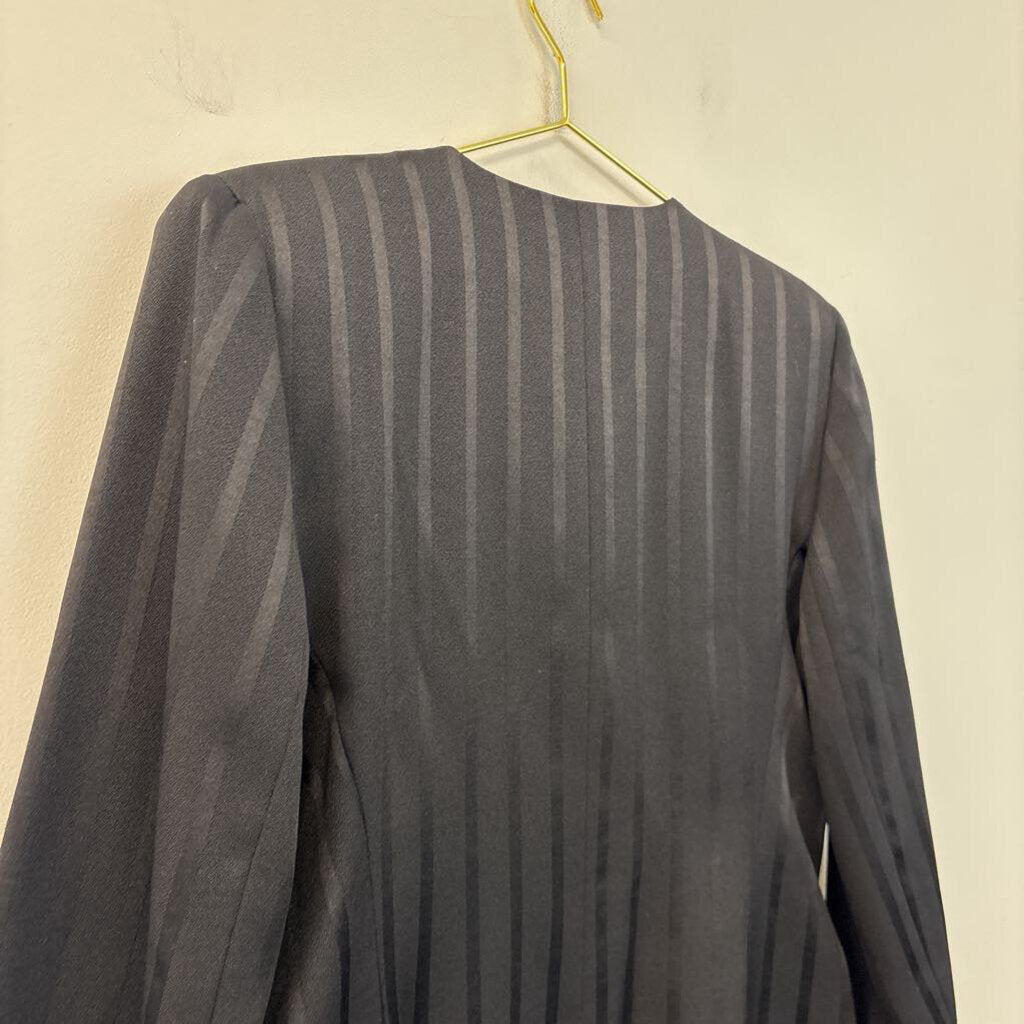 Vintage J.G. Hook Suits Black Striped Gold Button Jacket 10