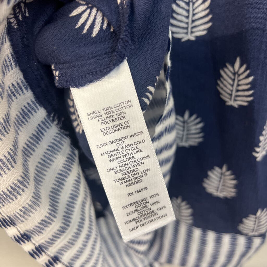 Vineyard Vines Navy/ White Print Long Sleeve Top Medium