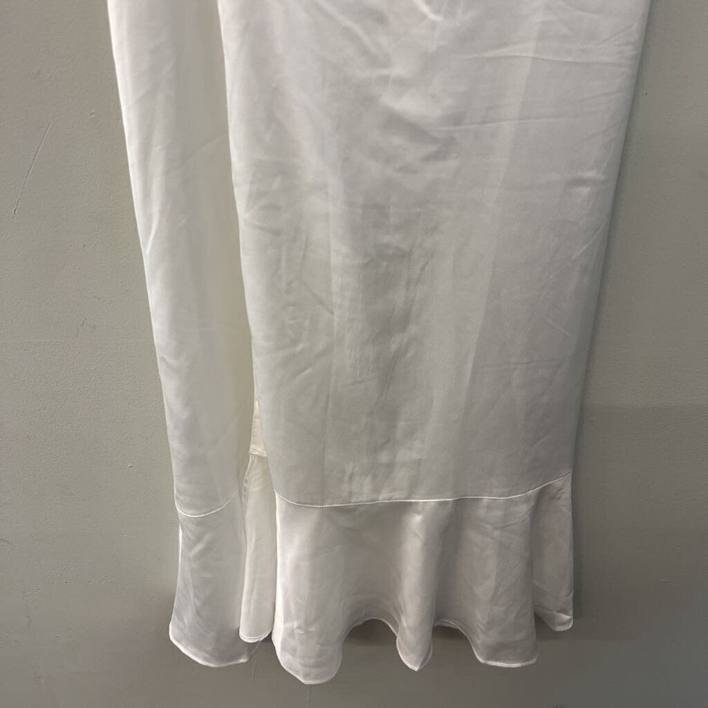 Show Me Your Mumu White Silky Tie Strap Maxi Dress Large