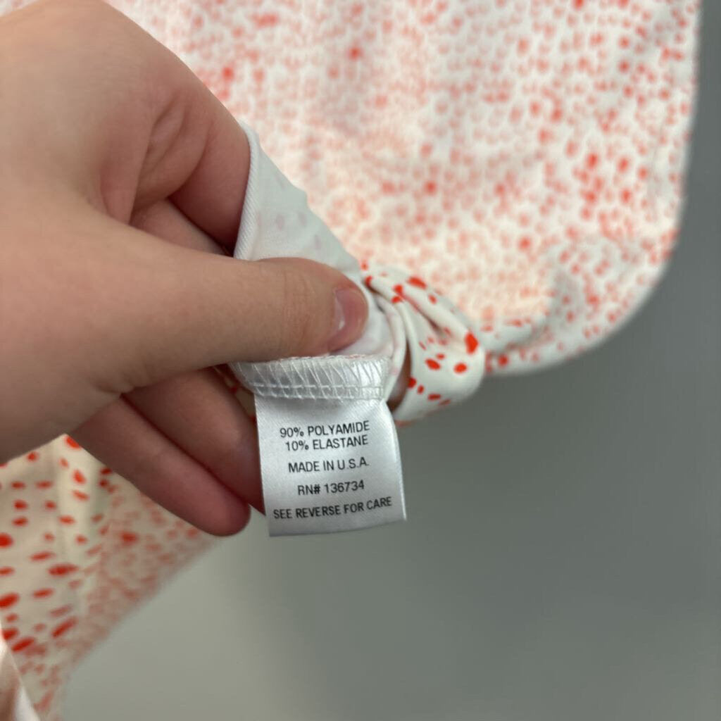 Persifor White/ Red Print Short Sleeve Dress Medium