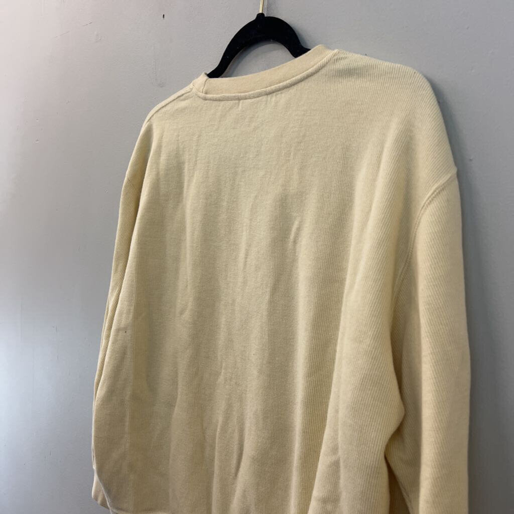 EP Pro Yellow Embroidered Golf Long Sleeve Pullover Large