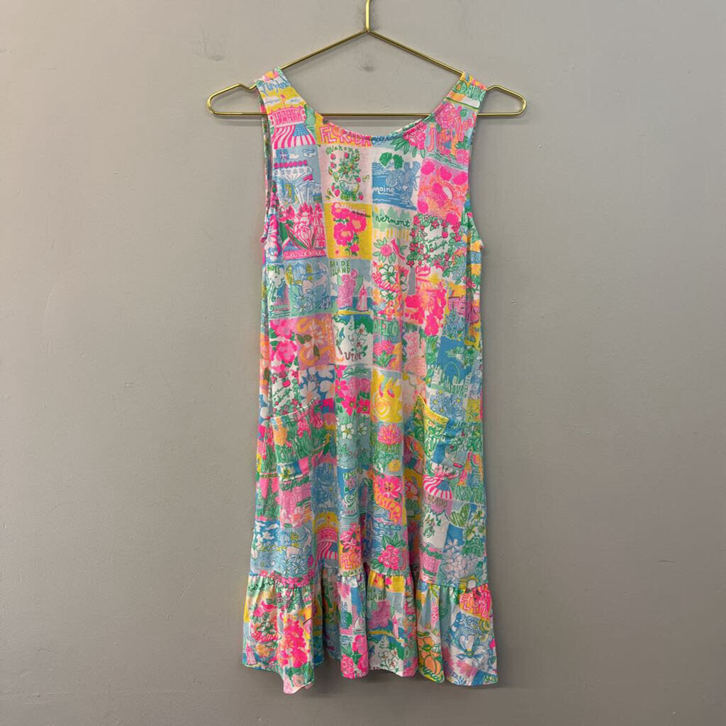 Lilly Pulitzer Pink/ Multi Print Tank Dress Extra Small