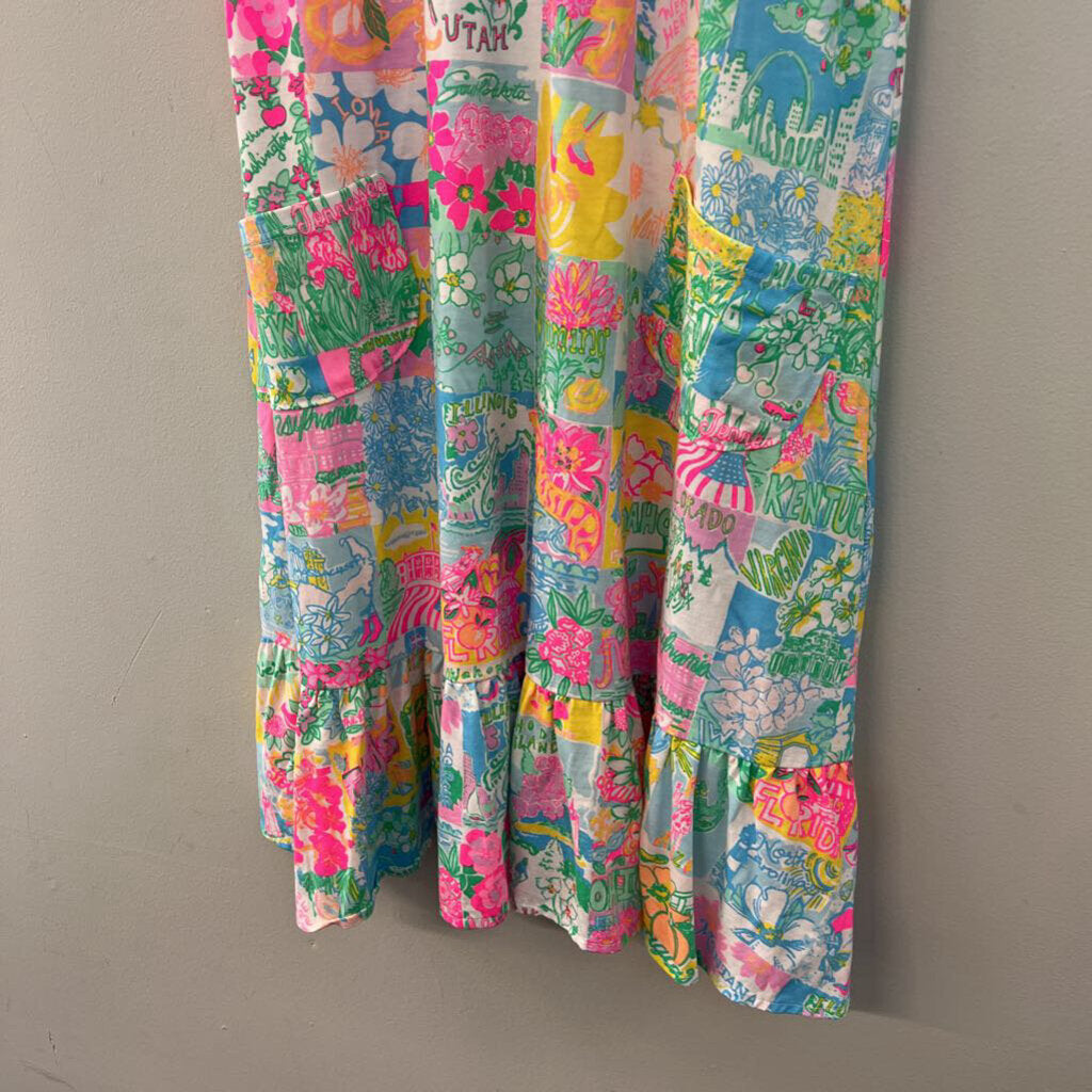 Lilly Pulitzer Pink/ Multi Print Tank Dress Extra Small