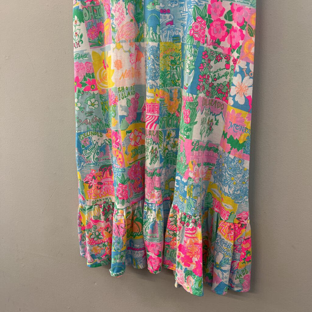 Lilly Pulitzer Pink/ Multi Print Tank Dress Extra Small