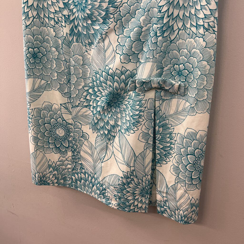 Etcetera White/ Blue Print Tank Dress 14