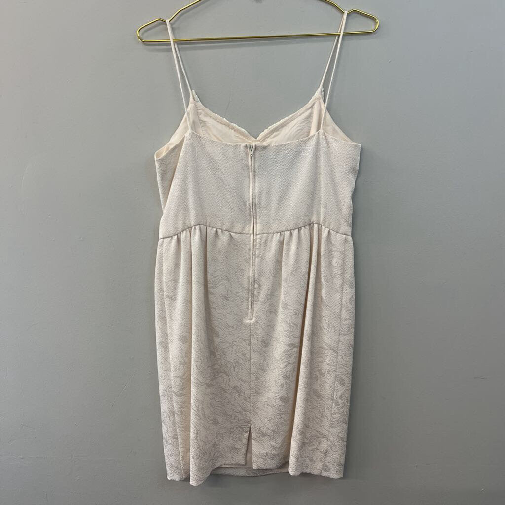 Vintage Ursula Ivory Brocade Beaded Neck Dress10