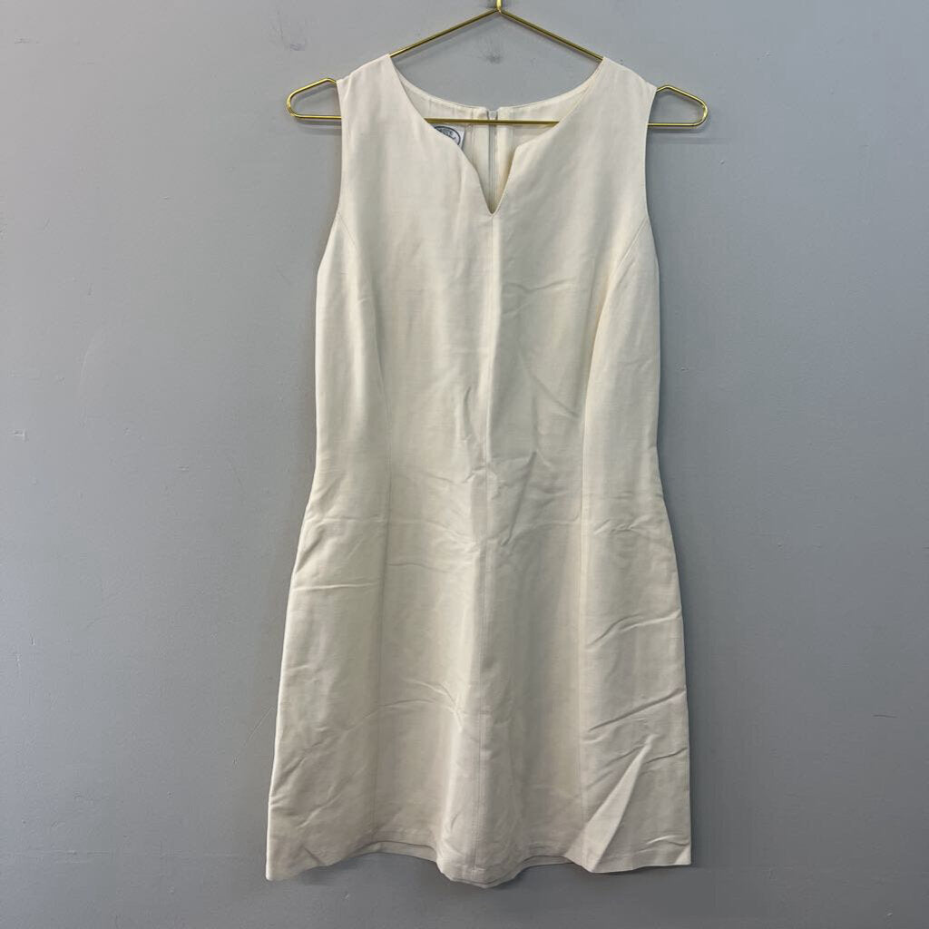 Laura Ashley Cream Linen Blend Tank Dress 10