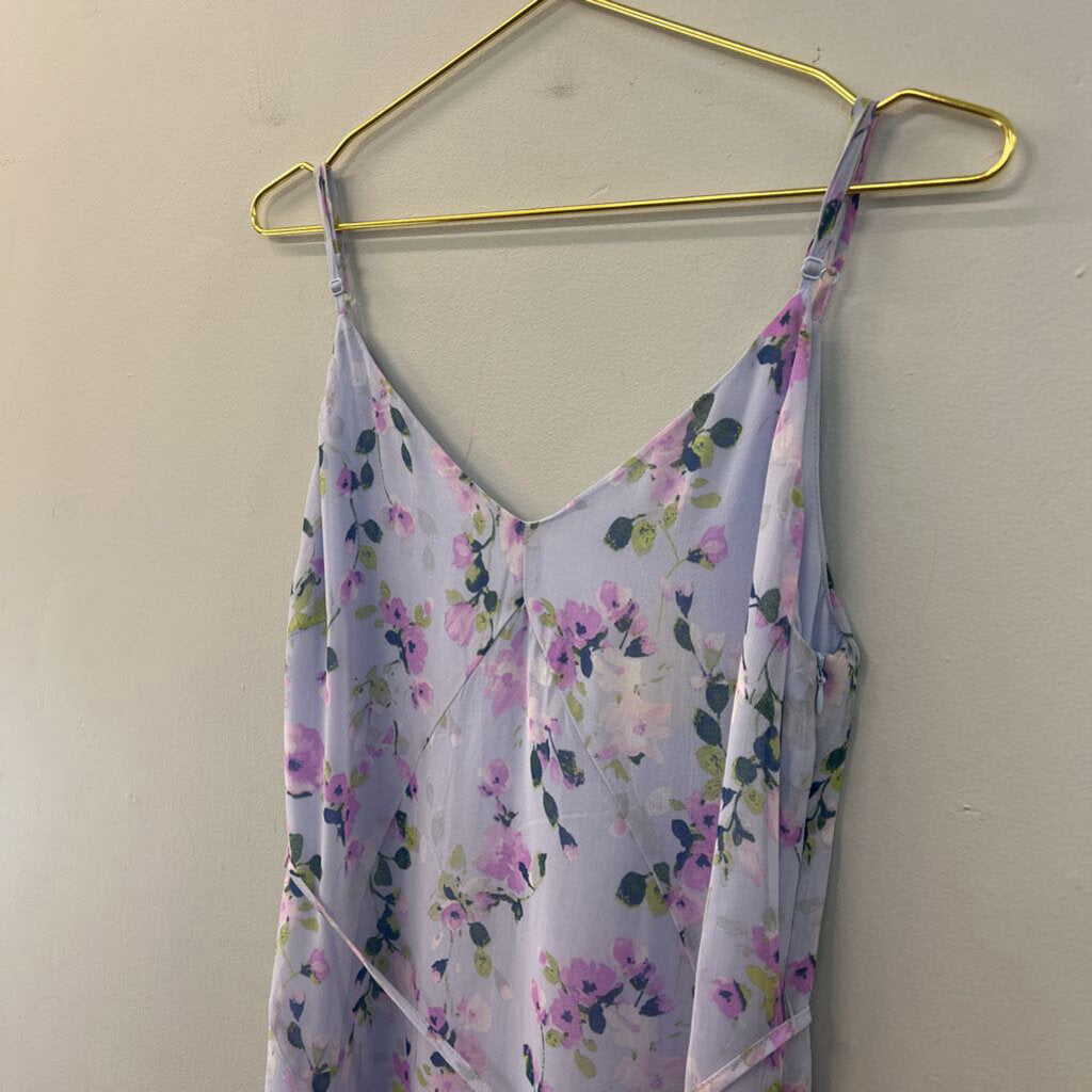 Altar'd State Blue/ Purple Flower Print Maxi Dress Medium
