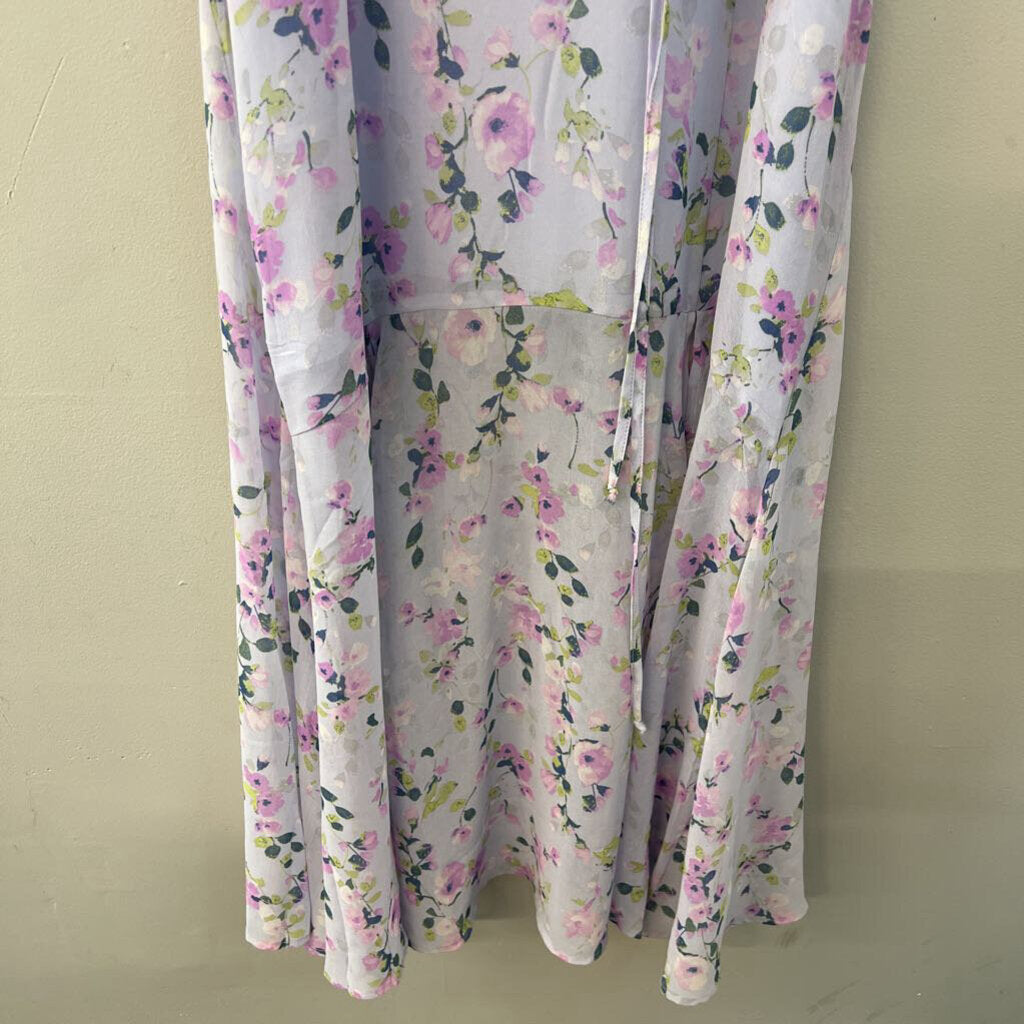 Altar'd State Blue/ Purple Flower Print Maxi Dress Medium