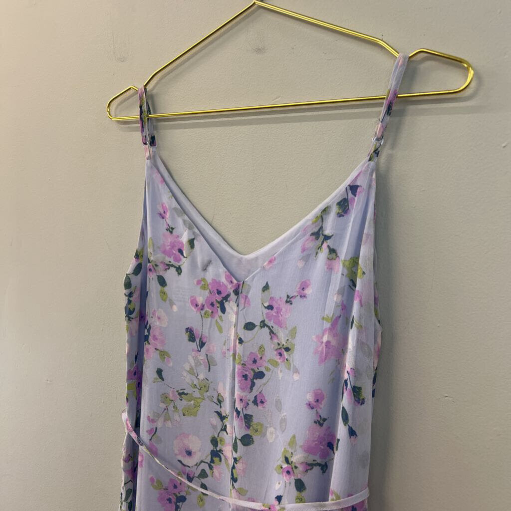 Altar'd State Blue/ Purple Flower Print Maxi Dress Medium