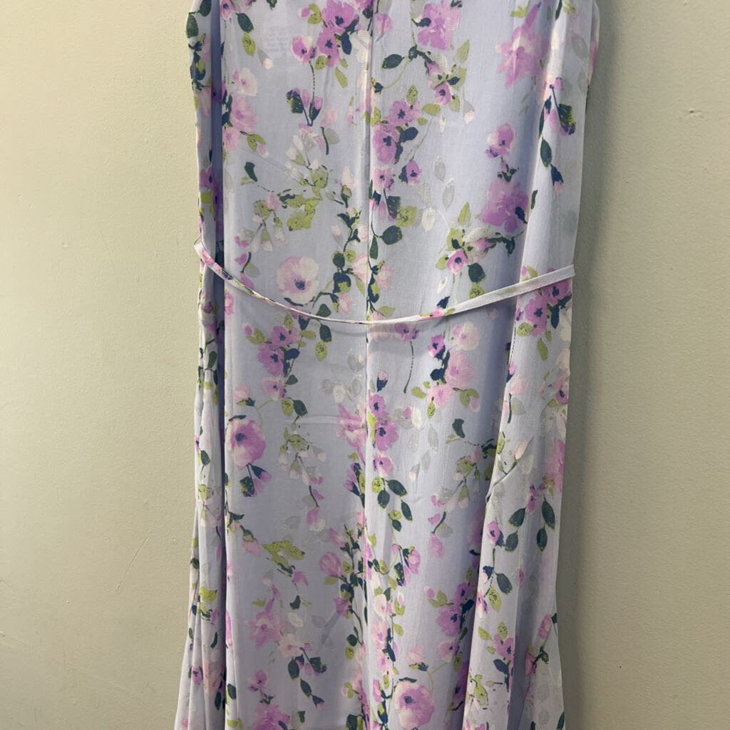 Altar'd State Blue/ Purple Flower Print Maxi Dress Medium