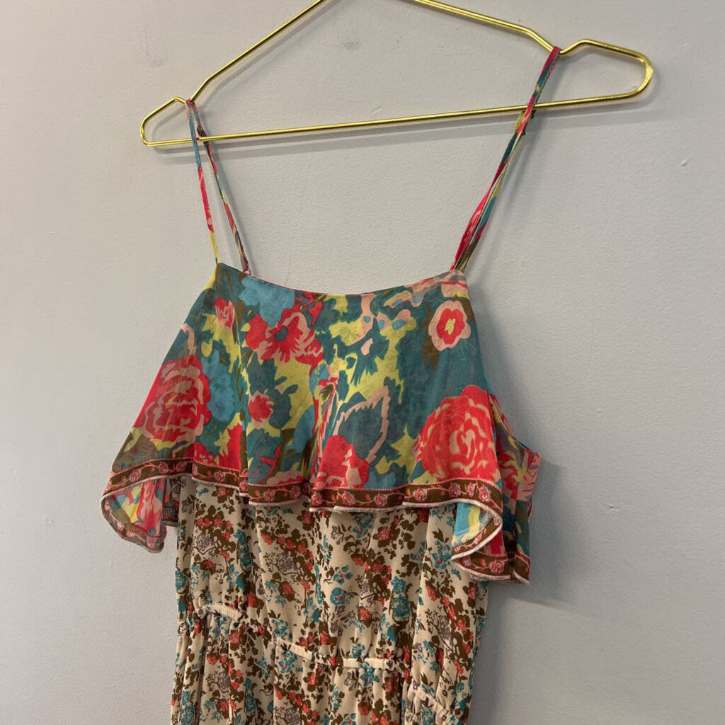 Joie Cream/ Multi Print Maxi Dress Extra Small