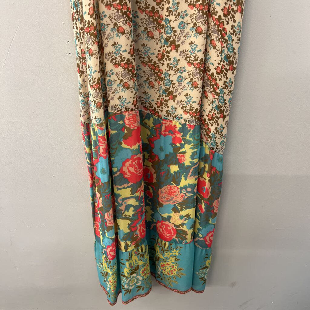 Joie Cream/ Multi Print Maxi Dress Extra Small