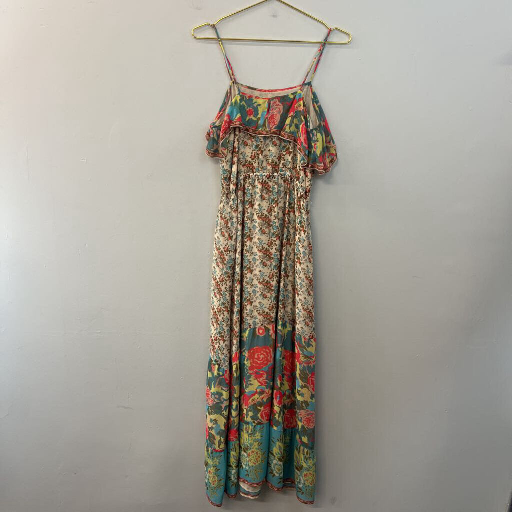 Joie Cream/ Multi Print Maxi Dress Extra Small