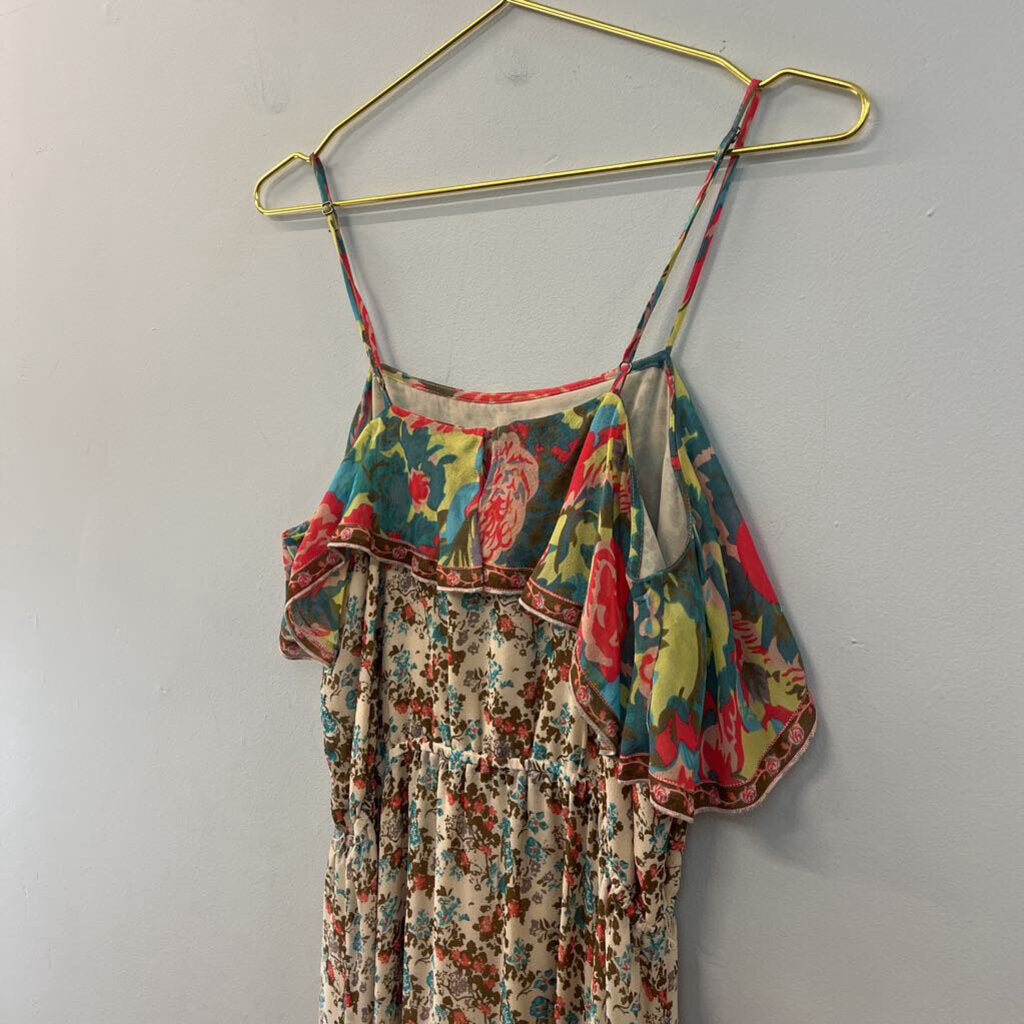 Joie Cream/ Multi Print Maxi Dress Extra Small