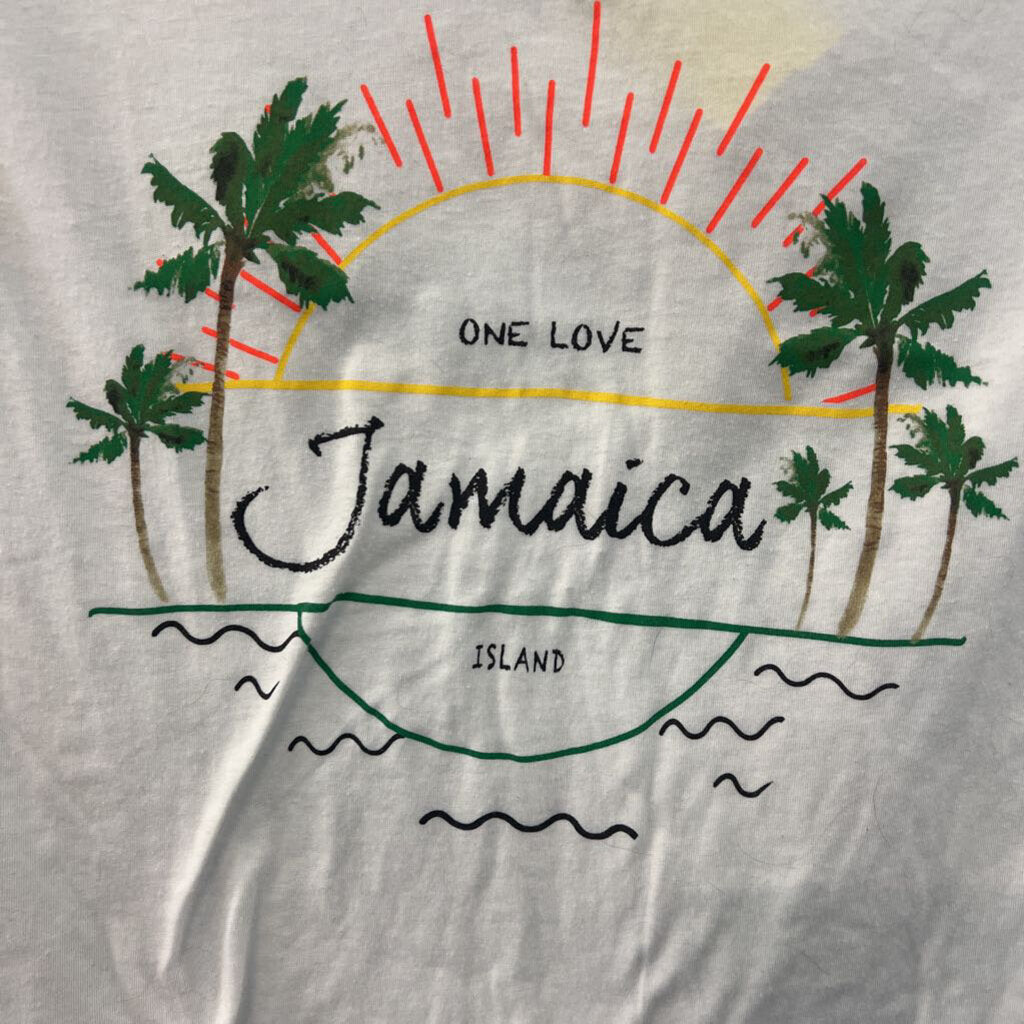 Life Style White/ Multi One Love Jamaica Graphic Tank Top Small