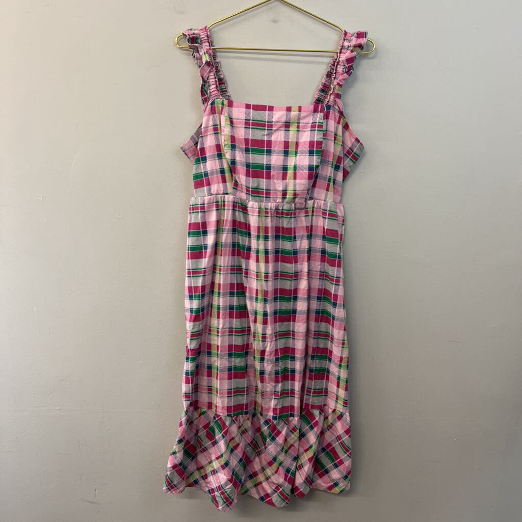 Torrid Pink/ Multi Plaid Print Midi Dress 0