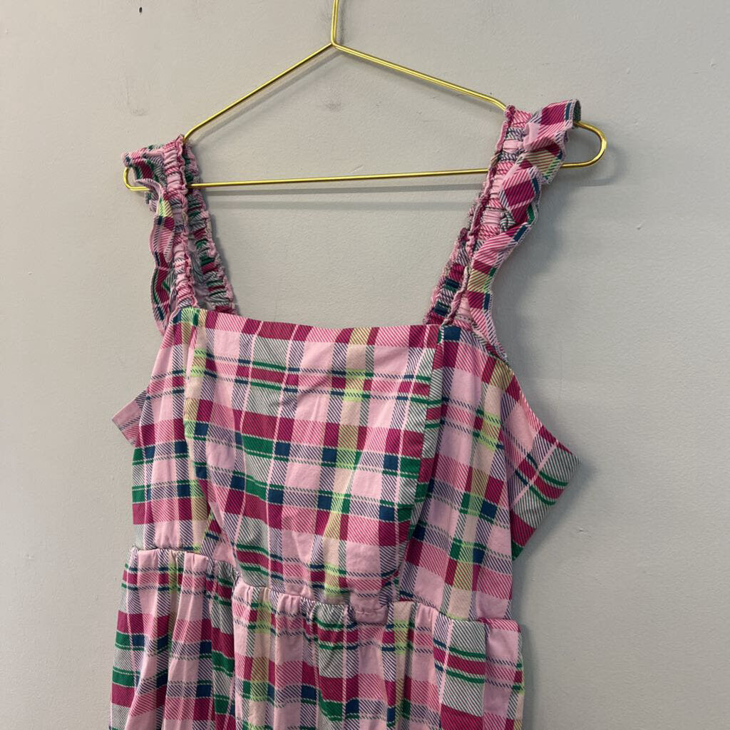 Torrid Pink/ Multi Plaid Print Midi Dress 0