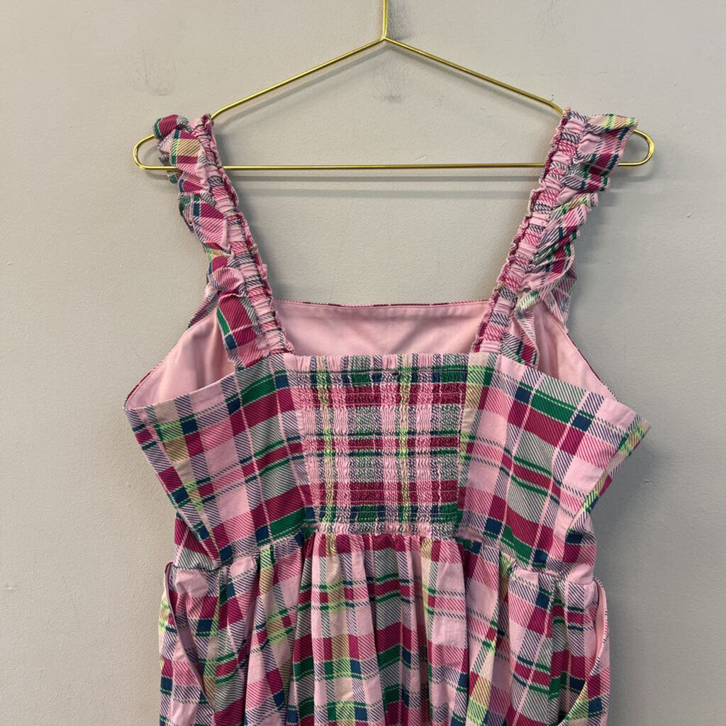 Torrid Pink/ Multi Plaid Print Midi Dress 0