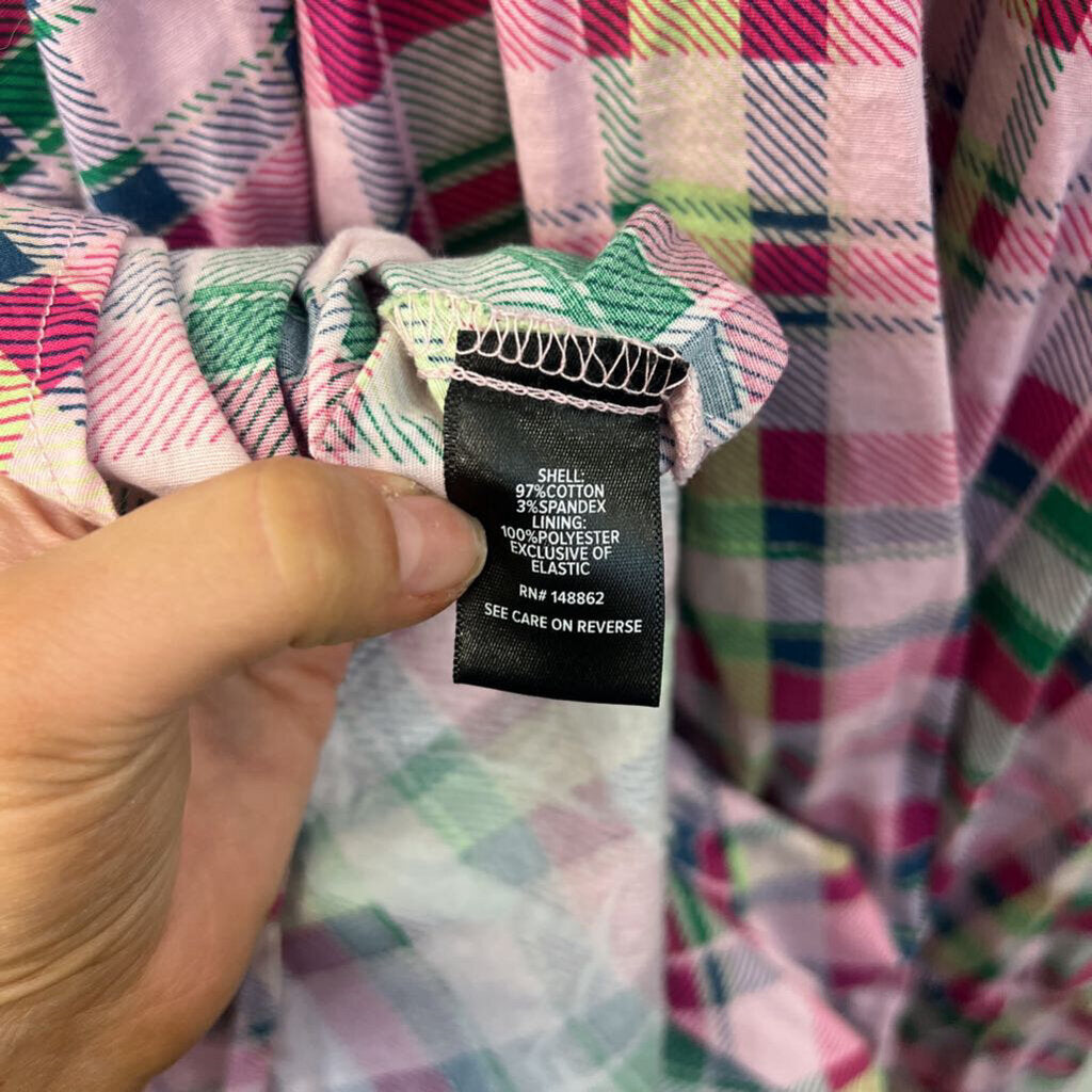 Torrid Pink/ Multi Plaid Print Midi Dress 0