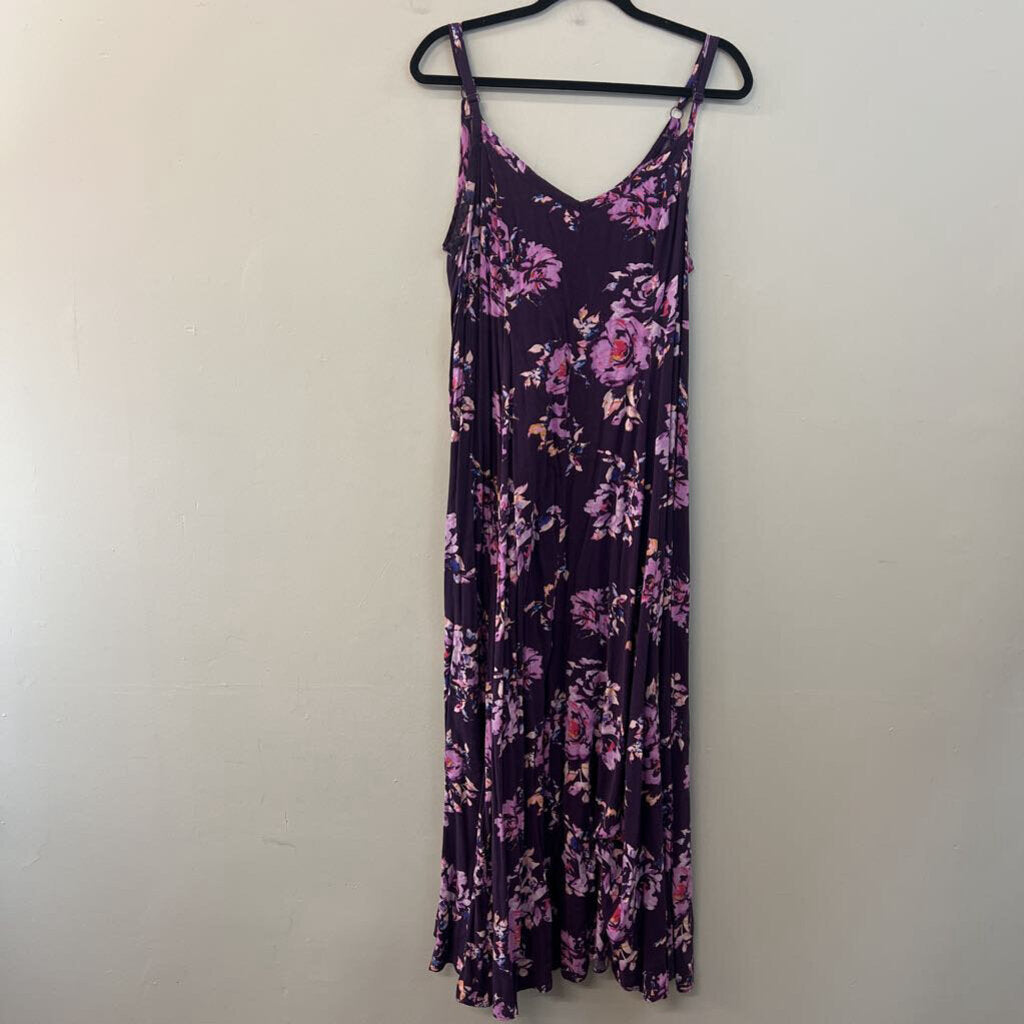 Torrid Purple Flower Print Maxi Dress 1