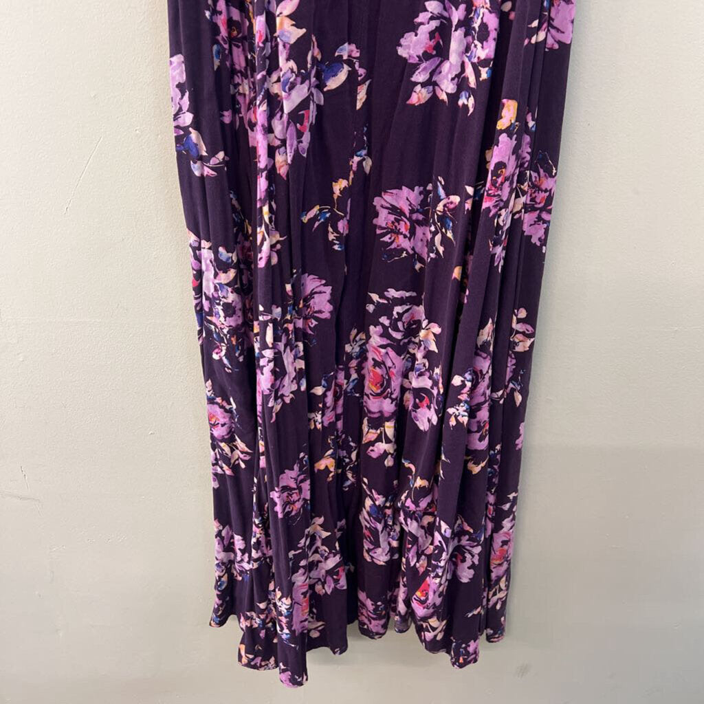 Torrid Purple Flower Print Maxi Dress 1