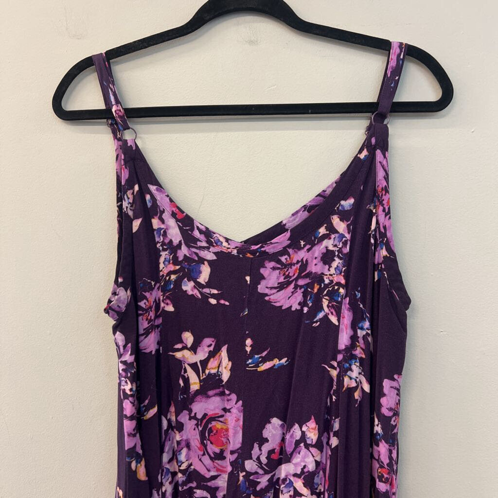 Torrid Purple Flower Print Maxi Dress 1