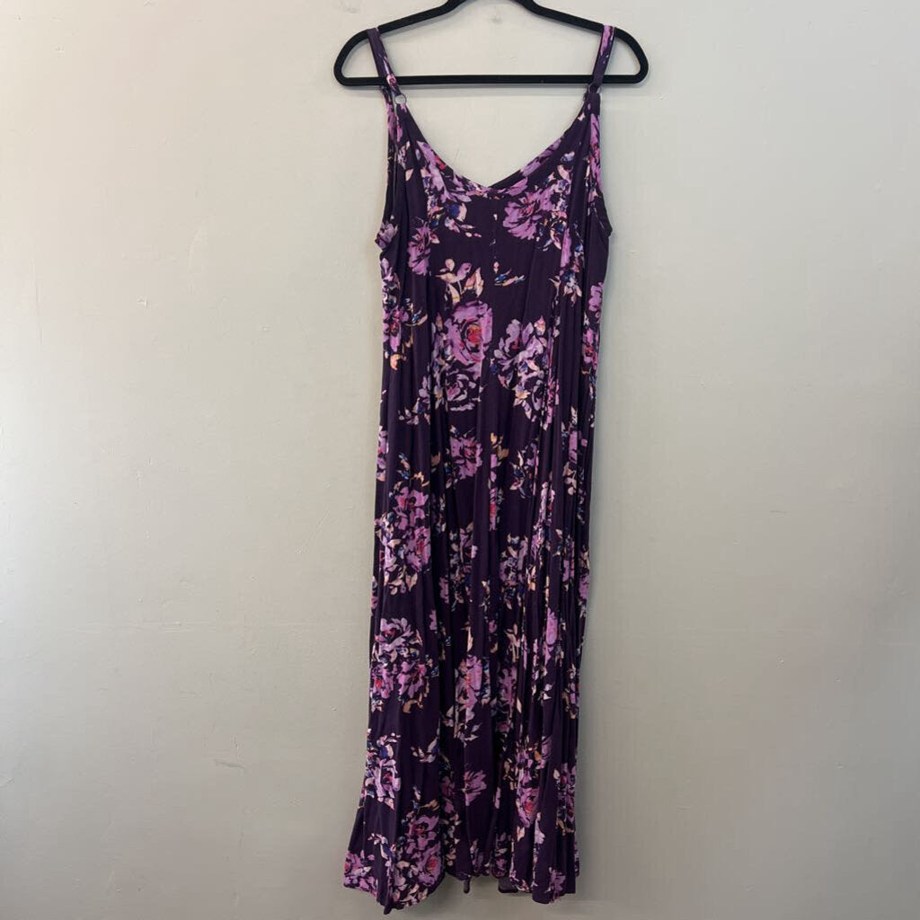 Torrid Purple Flower Print Maxi Dress 1
