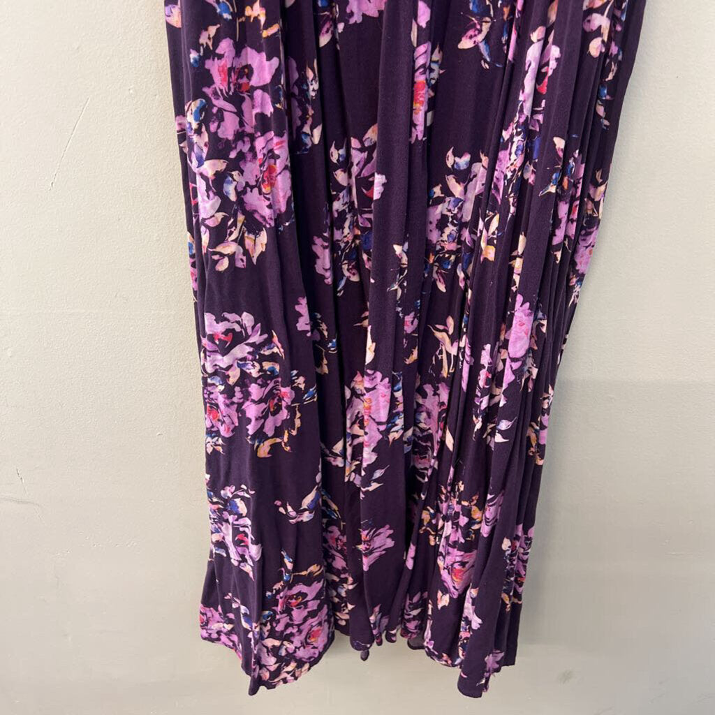Torrid Purple Flower Print Maxi Dress 1