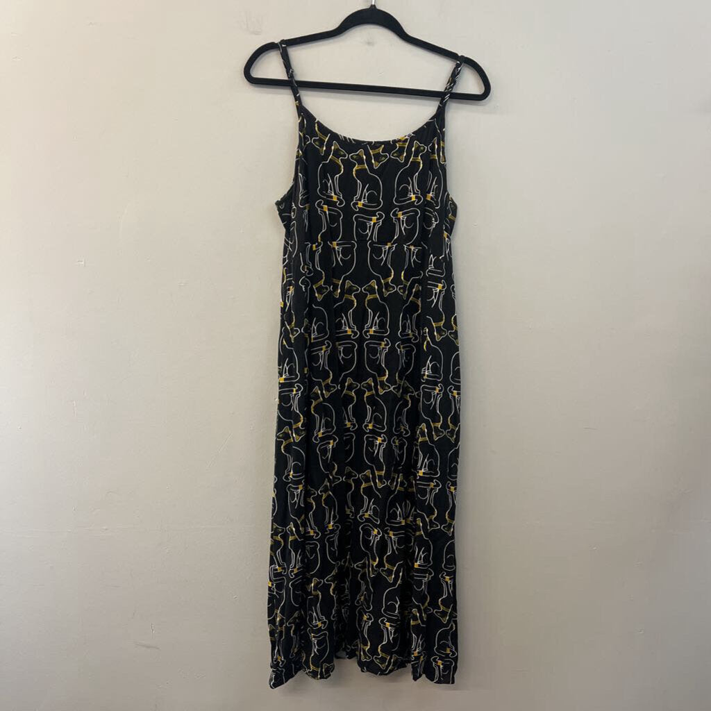 Black Friday Black Car Print Midi Dress 18