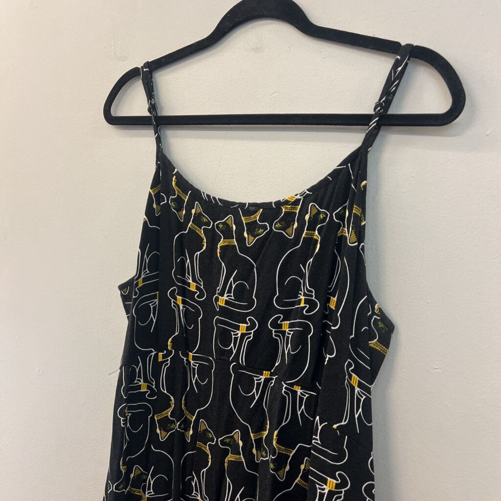 Black Friday Black Car Print Midi Dress 18