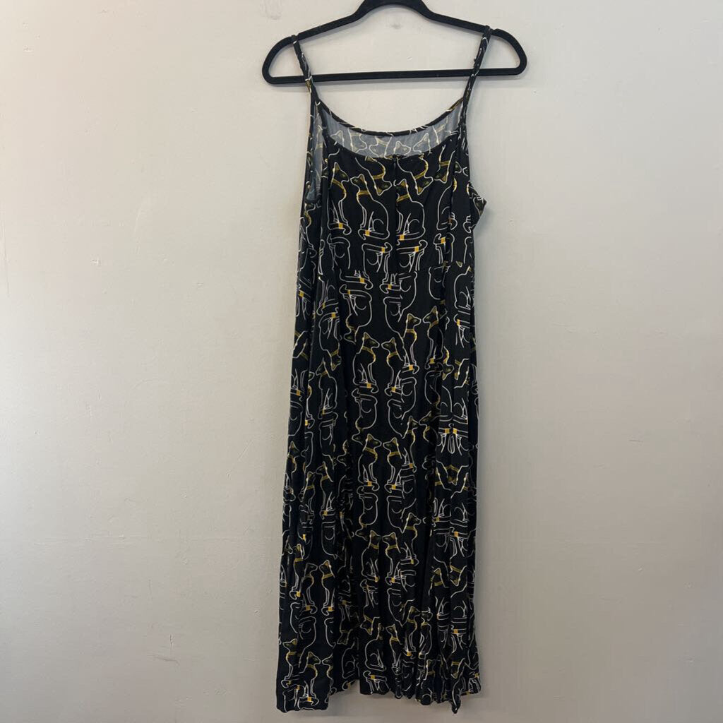 Black Friday Black Car Print Midi Dress 18