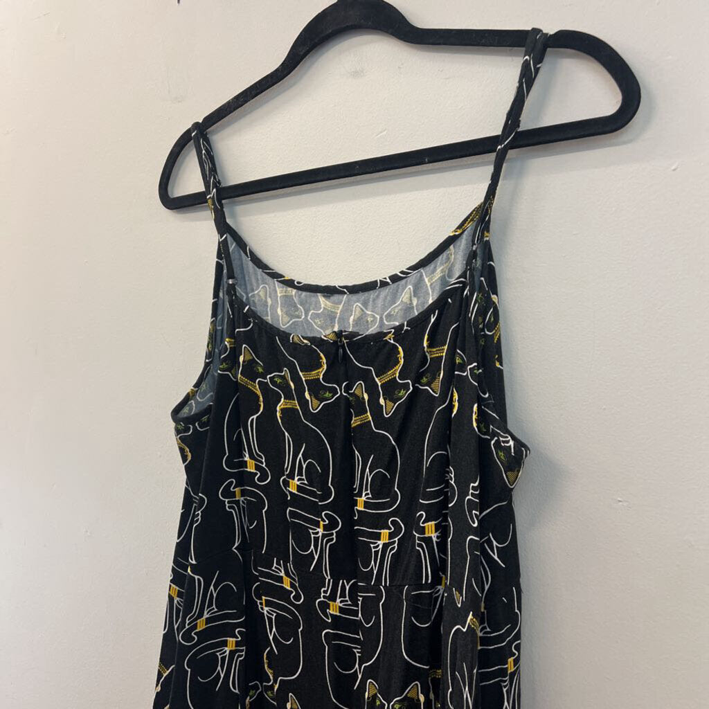 Black Friday Black Car Print Midi Dress 18